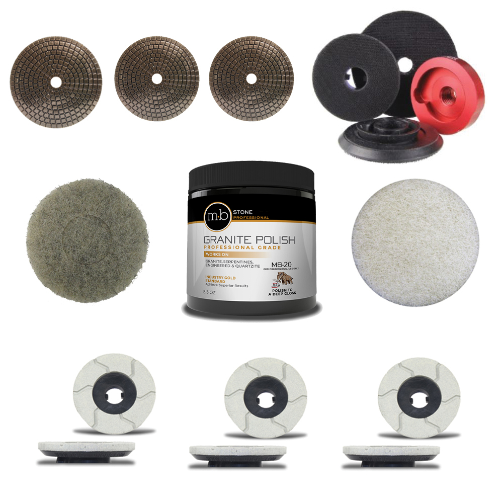 Granite Top Polishing Kit with makita polisher