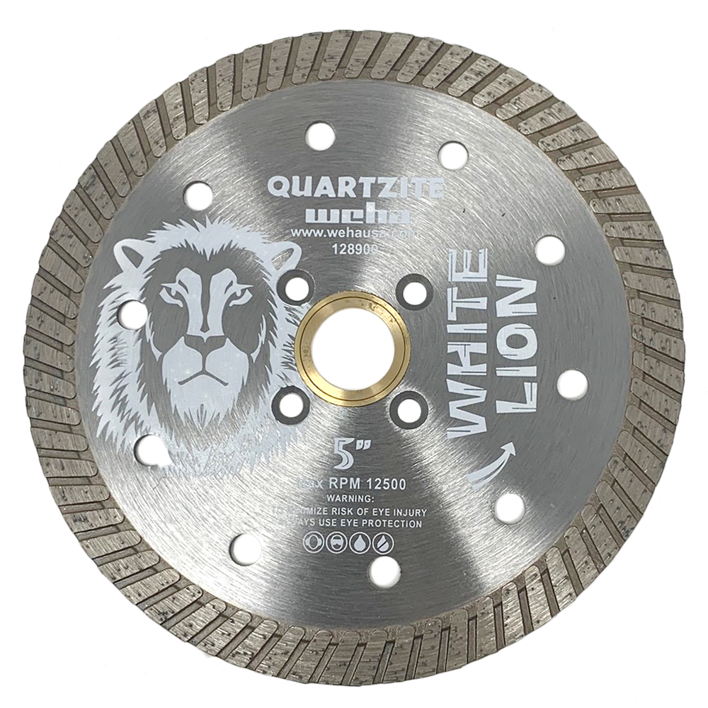 5 Inch White Lion Turbo Blade for Quartzite 10mm x 7/8-5/8