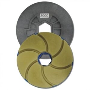 6 Inch Tenax Snail Lock Discs - for Bullnoses and Straight Edges, 3000 Grit
