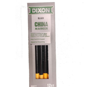 12 Pack China Marker - Black